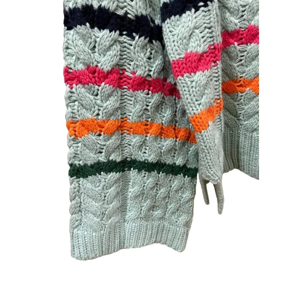 John + Jenn Ladies Mint Striped Sweater Size S